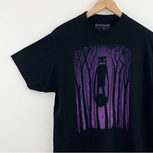 Black Short Sleeve Tee with Minecraft Graphic Design